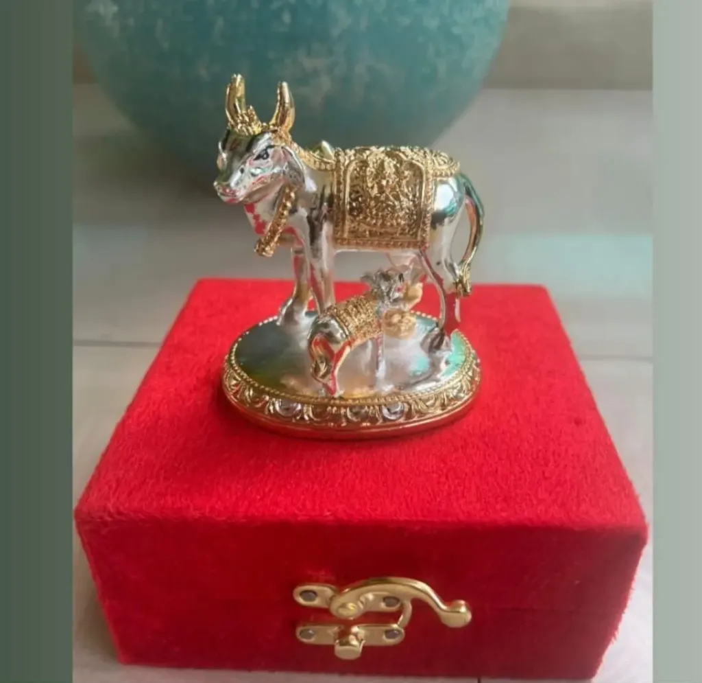 German silver kamadhenu cow