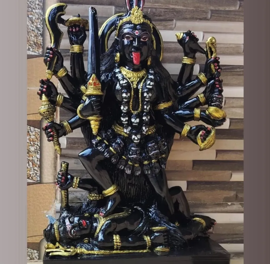 Handosofodisha Polystone Goddess Kali Ji Idol Spritiual Pula Vastu Showpiece